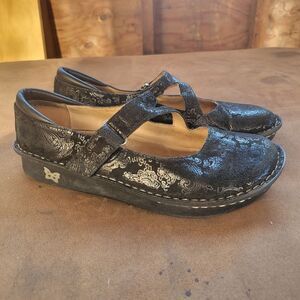 Alegria black leather shoes womens size 39